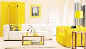 رنگ زرد در رنگ اتاق و منزل