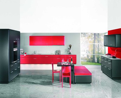رنگ قرمز در طراحی دکور آشپزخانه