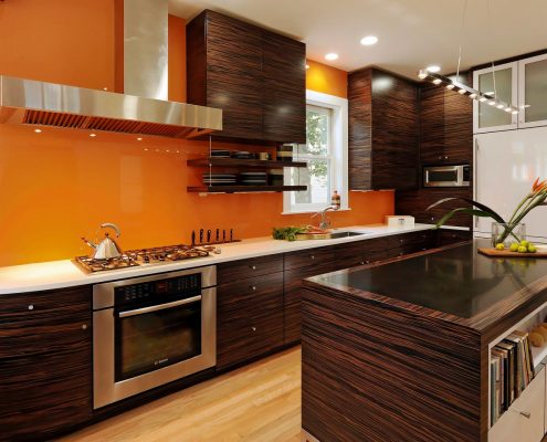 رنگ قهوه ای در طراحی دکور آشپزخانه